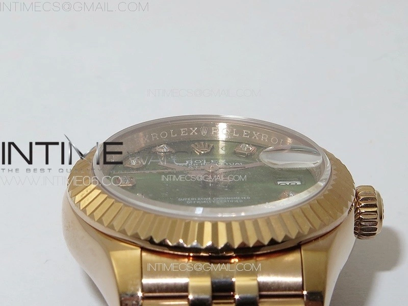 Datejust 28mm 279179 RG APSF Best Edition Blue Dial Roman Markers on SS Jubilee Bracelet NH05