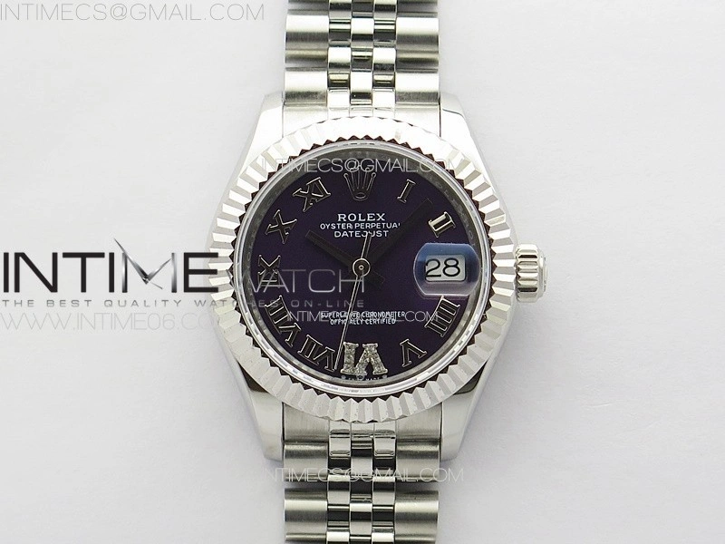 Datejust 28mm 279179 SS APSF Best Edition Blue Dial Roman Markers on SS Jubilee Bracelet NH05