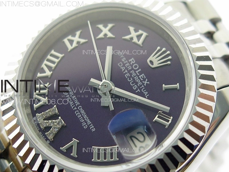 Datejust 28mm 279179 SS APSF Best Edition Blue Dial Roman Markers on SS Jubilee Bracelet NH05