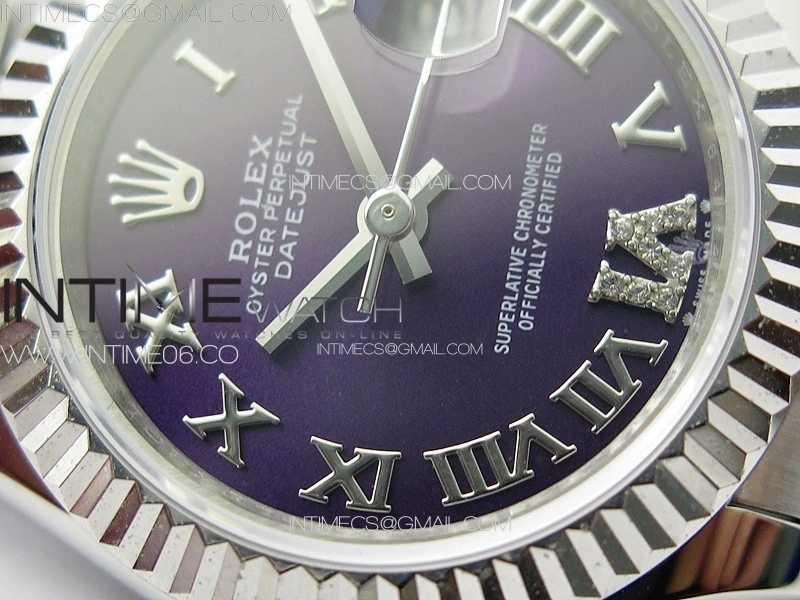 Datejust 28mm 279179 SS APSF Best Edition Blue Dial Roman Markers on SS Jubilee Bracelet NH05