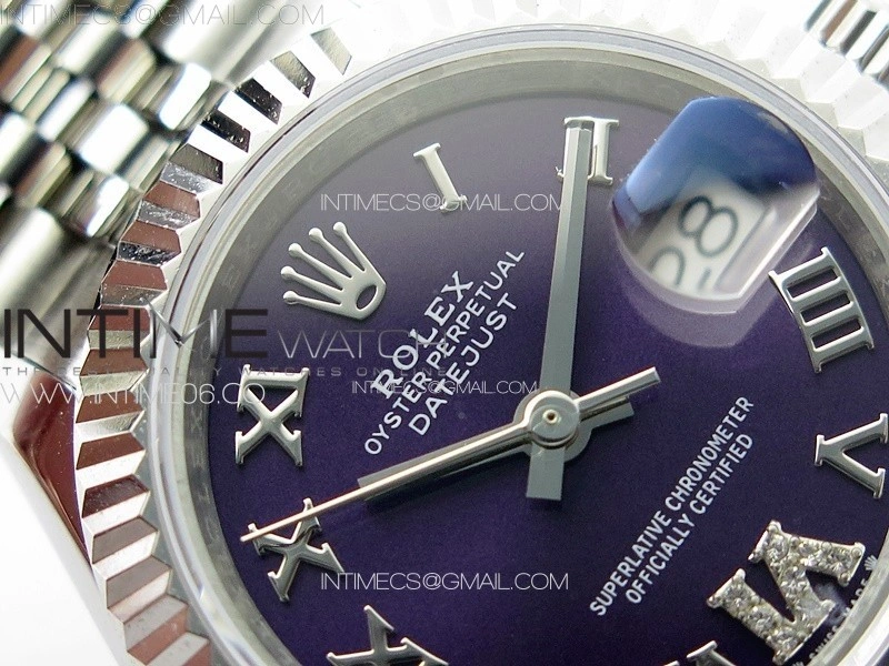 Datejust 28mm 279179 SS APSF Best Edition Blue Dial Roman Markers on SS Jubilee Bracelet NH05