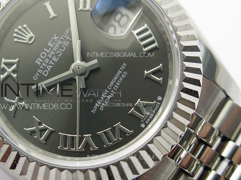 Datejust 28mm 279179 SS APSF Best Edition Gray Dial Roman Markers on SS Jubilee Bracelet NH05