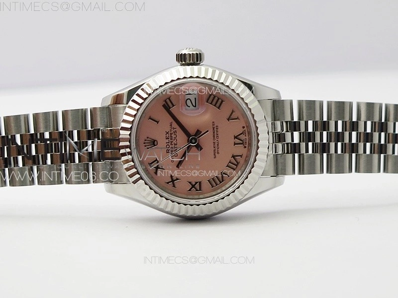 Datejust 28mm 279179 SS APSF Best Edition Pink Dial Roman Markers on SS Jubilee Bracelet NH05