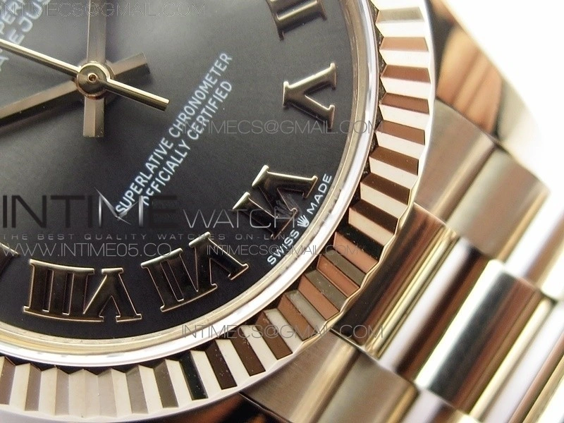 Datejust 31mm 278275 RG BP Best Edition Gray Roman Markers Dial on RG President Bracelet
