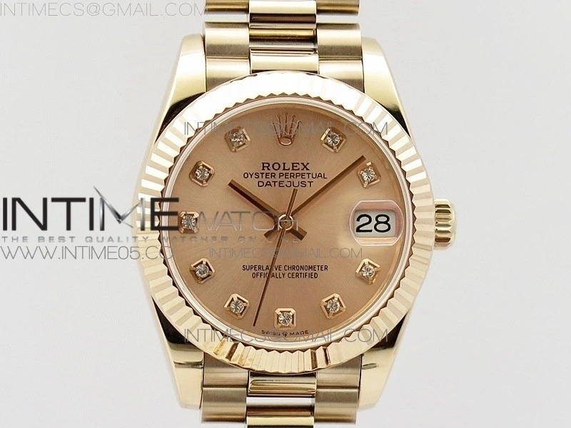Datejust 31mm 278275 RG BP Best Edition RG Crystal Markers Dial on RG President Bracelet