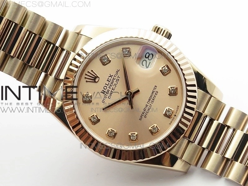 Datejust 31mm 278275 RG BP Best Edition RG Crystal Markers Dial on RG President Bracelet