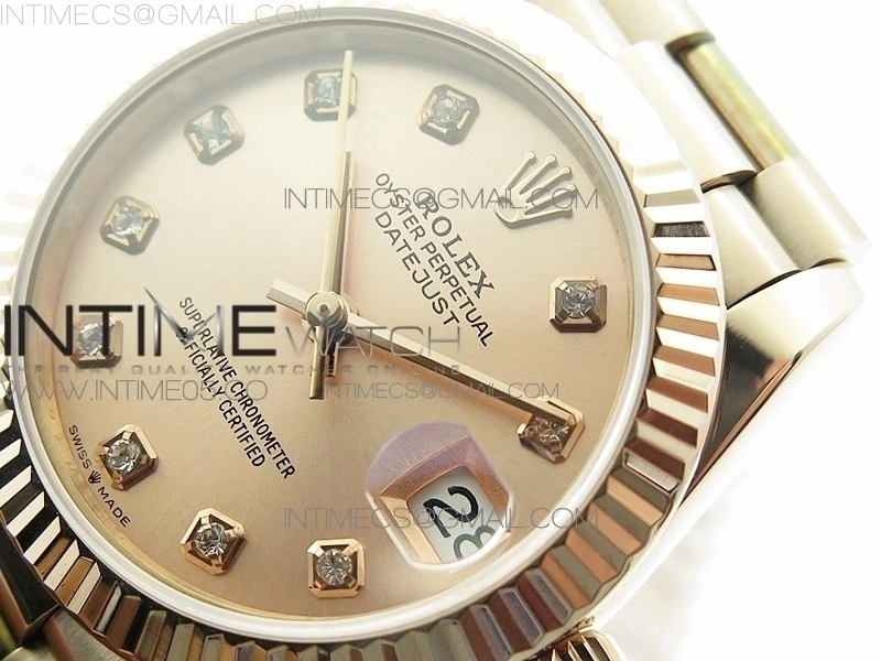 Datejust 31mm 278275 RG BP Best Edition RG Crystal Markers Dial on RG President Bracelet