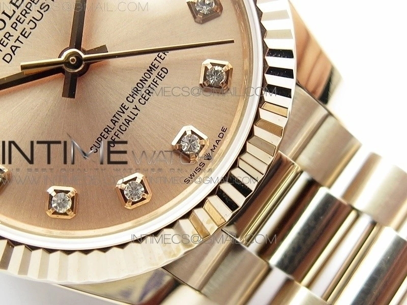 Datejust 31mm 278275 RG BP Best Edition RG Crystal Markers Dial on RG President Bracelet