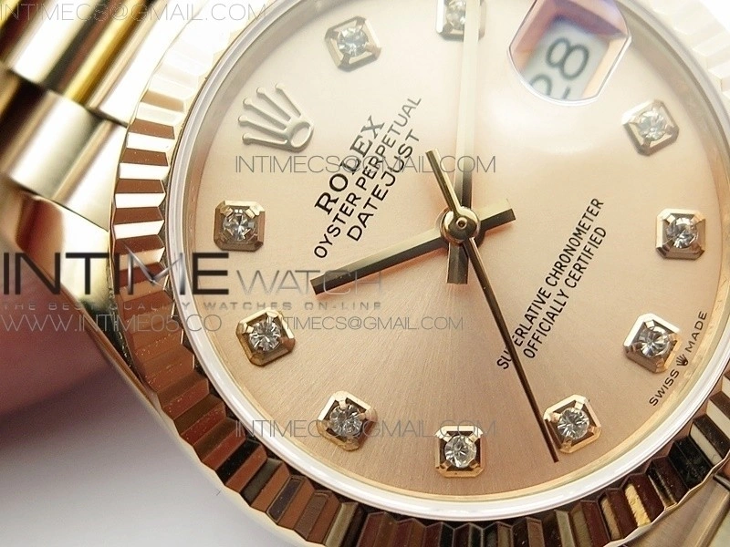 Datejust 31mm 278275 RG BP Best Edition RG Crystal Markers Dial on RG President Bracelet