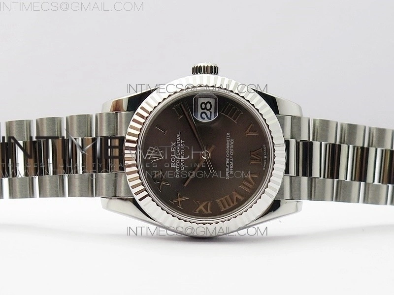 Datejust 31mm 278275 SS BP Best Edition Gray Roman Markers Dial on SS President Bracelet