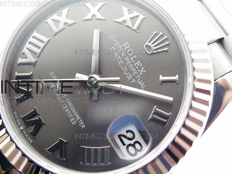 Datejust 31mm 278275 SS BP Best Edition Gray Roman Markers Dial on SS President Bracelet