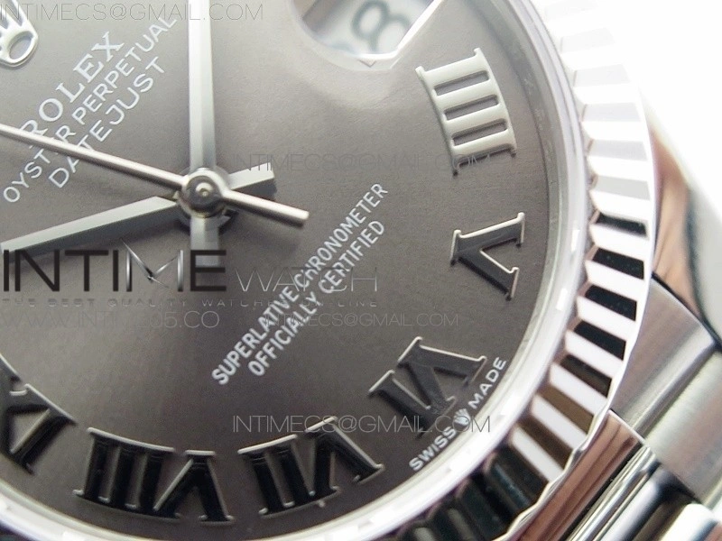 Datejust 31mm 278275 SS BP Best Edition Gray Roman Markers Dial on SS President Bracelet