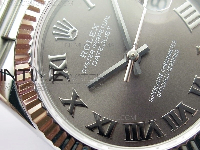 Datejust 31mm 278275 SS BP Best Edition Gray Roman Markers Dial on SS President Bracelet