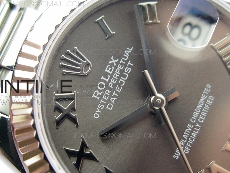 Datejust 31mm 278275 SS BP Best Edition Gray Roman Markers Dial on SS President Bracelet