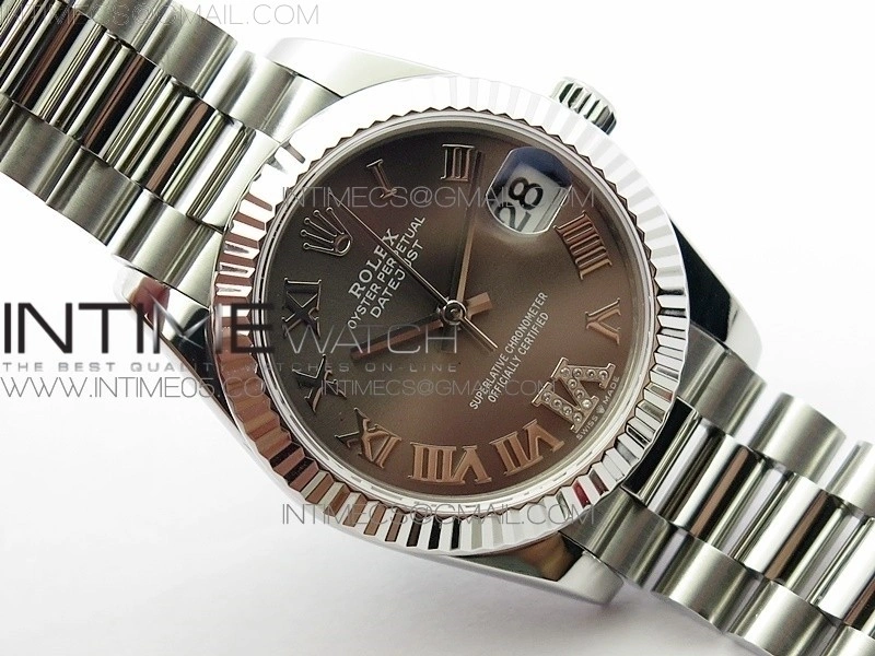 Datejust 31mm 278275 SS BP Best Edition Gray Roman Markers Dial on SS President Bracelet