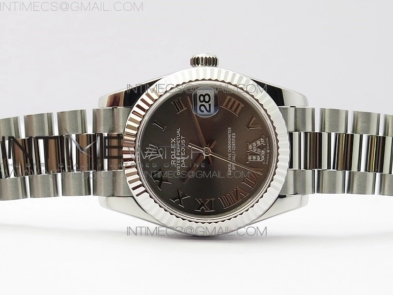 Datejust 31mm 278275 SS BP Best Edition Gray Roman Markers Dial on SS President Bracelet