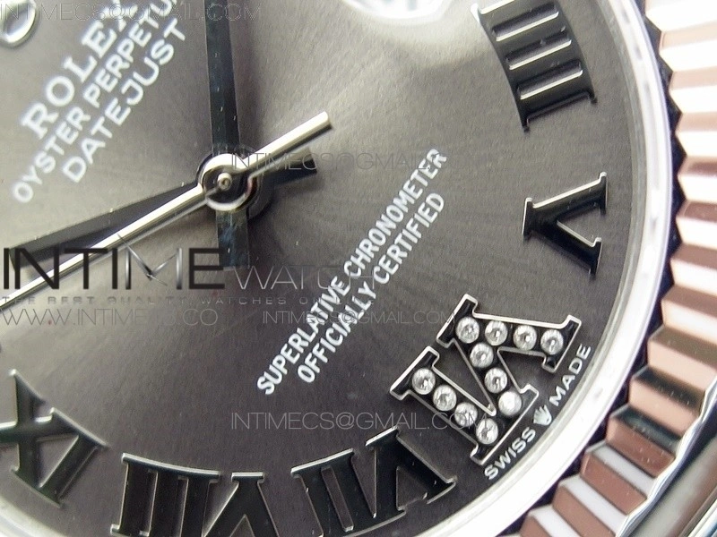 Datejust 31mm 278275 SS BP Best Edition Gray Roman Markers Dial on SS President Bracelet