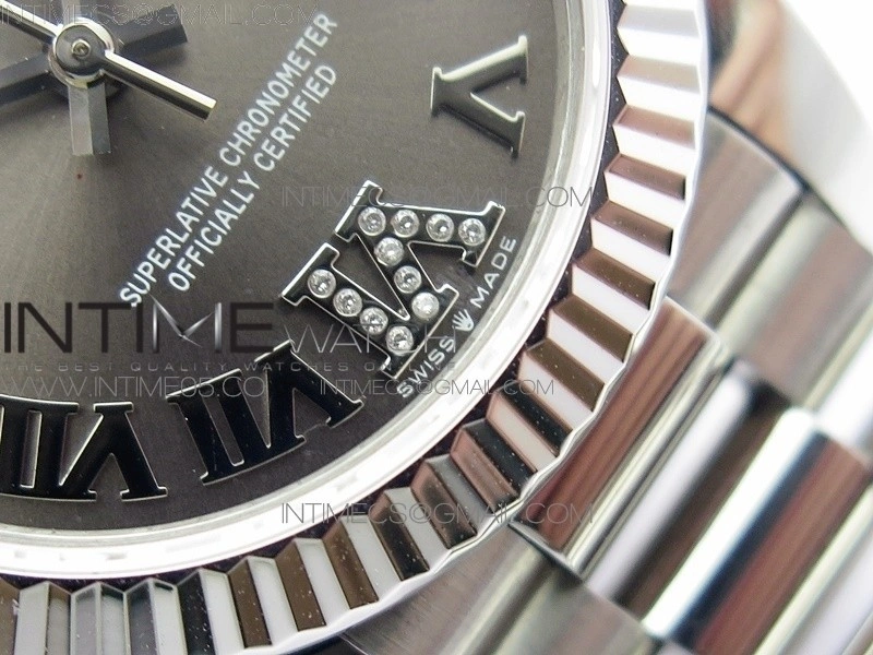 Datejust 31mm 278275 SS BP Best Edition Gray Roman Markers Dial on SS President Bracelet