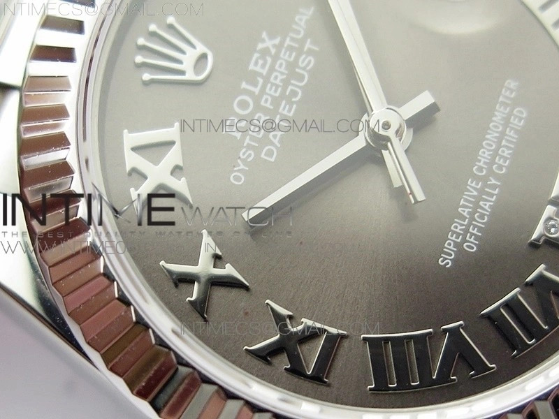 Datejust 31mm 278275 SS BP Best Edition Gray Roman Markers Dial on SS President Bracelet