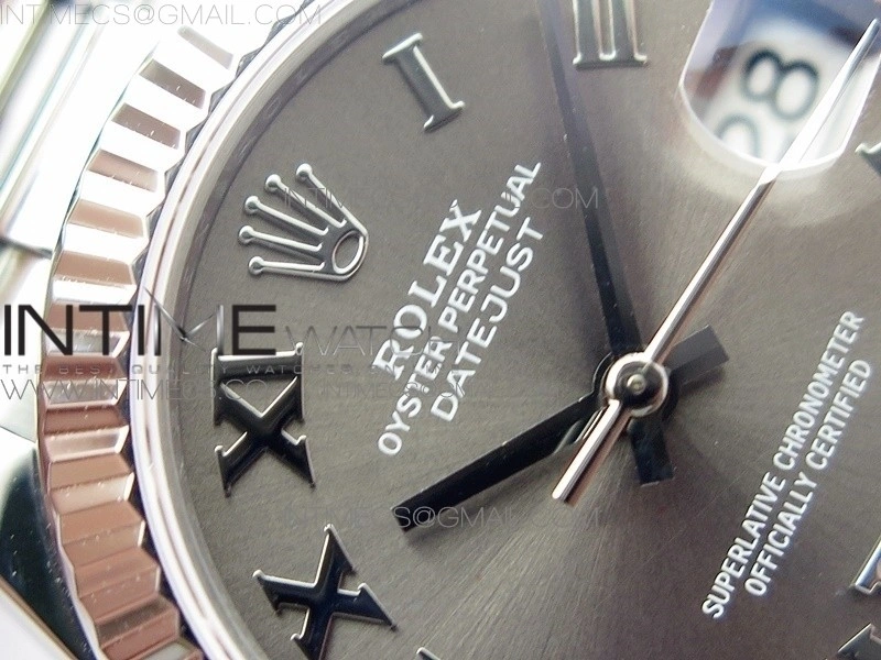 Datejust 31mm 278275 SS BP Best Edition Gray Roman Markers Dial on SS President Bracelet