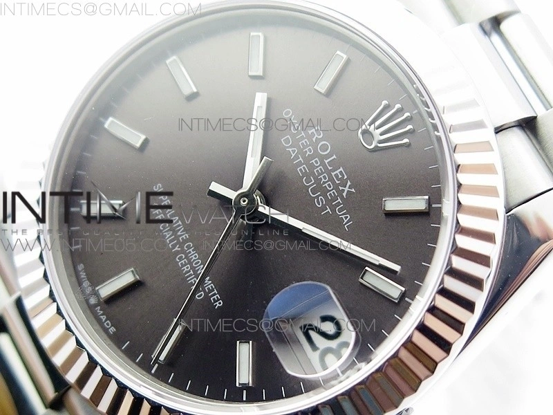 Datejust 31mm 278275 SS BP Best Edition Gray Stick Markers Dial on SS President Bracelet