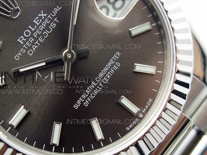 Datejust 31mm 278275 SS BP Best Edition Gray Stick Markers Dial on SS President Bracelet