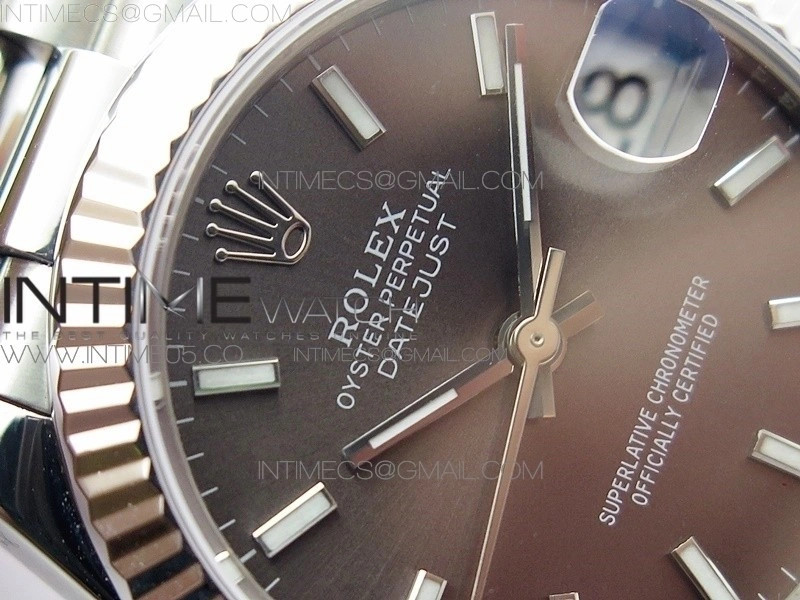 Datejust 31mm 278275 SS BP Best Edition Gray Stick Markers Dial on SS President Bracelet