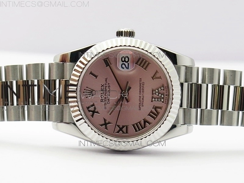 Datejust 31mm 278275 SS BP Best Edition Pink Roman Markers Dial on SS President Bracelet