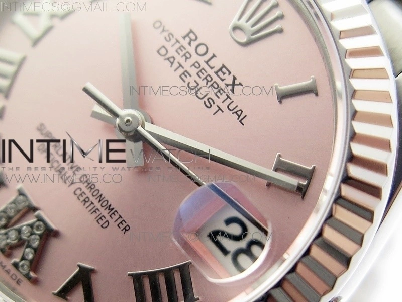 Datejust 31mm 278275 SS BP Best Edition Pink Roman Markers Dial on SS President Bracelet