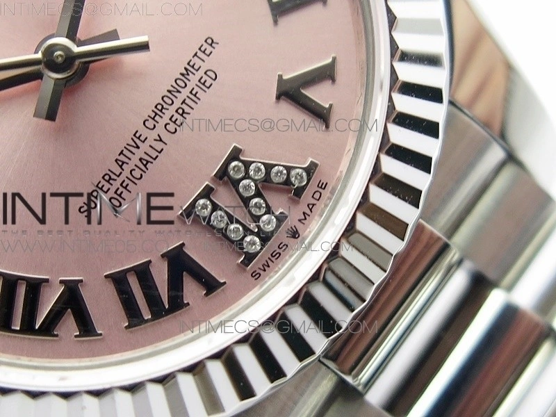 Datejust 31mm 278275 SS BP Best Edition Pink Roman Markers Dial on SS President Bracelet