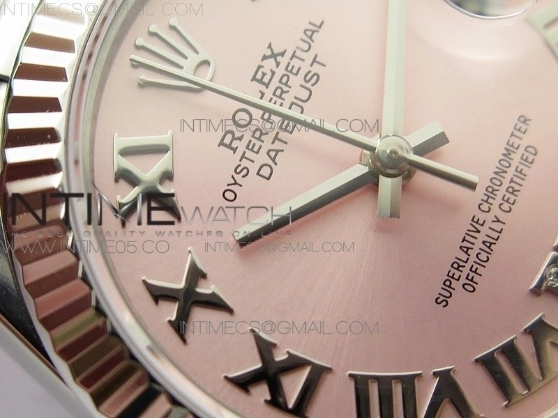 Datejust 31mm 278275 SS BP Best Edition Pink Roman Markers Dial on SS President Bracelet
