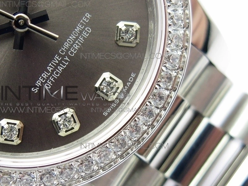 Datejust 31mm 278275 SS Crystal bezel BP Best Edition Gray Dial on SS President Bracelet