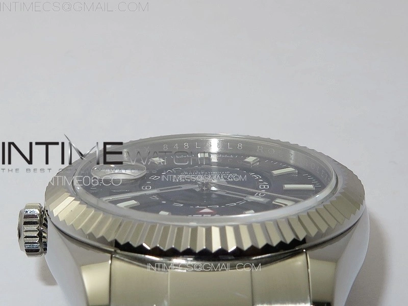 Sky-Dweller 326934 904L SS Noob 1:1 Best Edition Black Dial on SS Bracelet Asian 23J to 9001