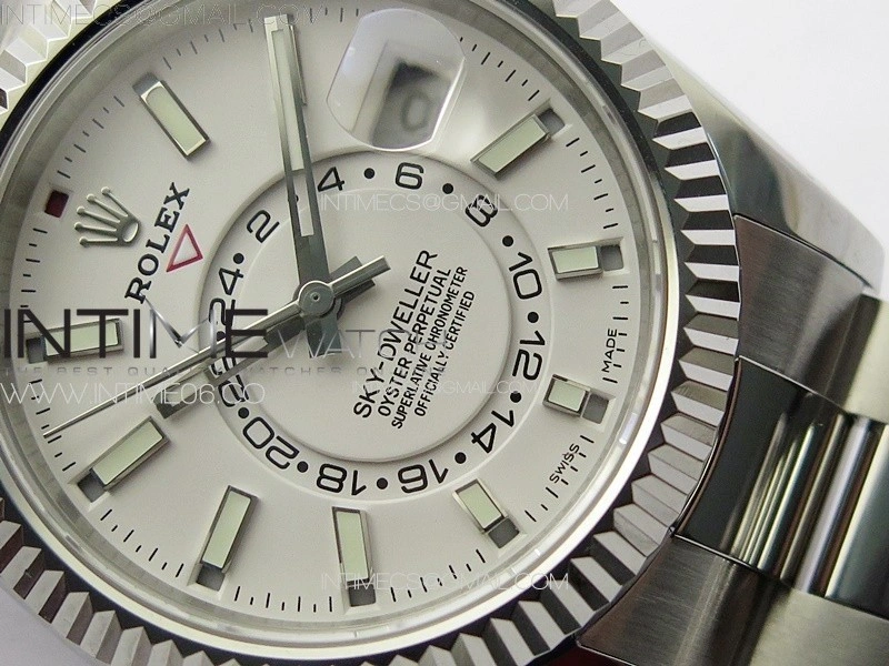 Sky-Dweller 326934 904L SS Noob 1:1 Best Edition White Dial on SS Bracelet Asian 23J to 9001