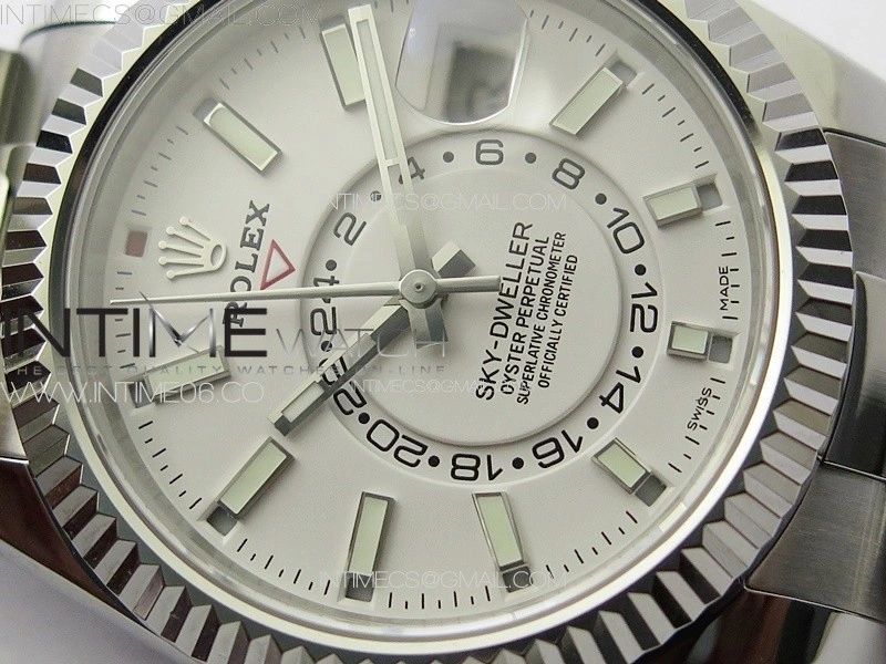Sky-Dweller 326934 904L SS Noob 1:1 Best Edition White Dial on SS Bracelet Asian 23J to 9001