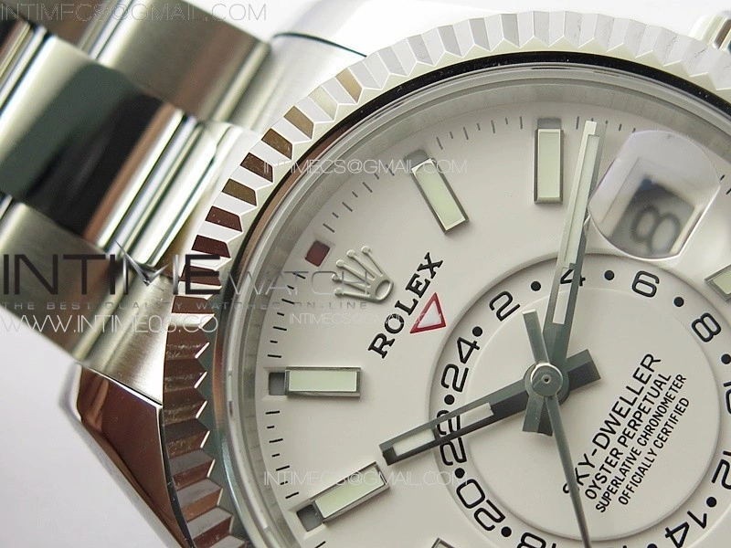Sky-Dweller 326934 904L SS Noob 1:1 Best Edition White Dial on SS Bracelet Asian 23J to 9001