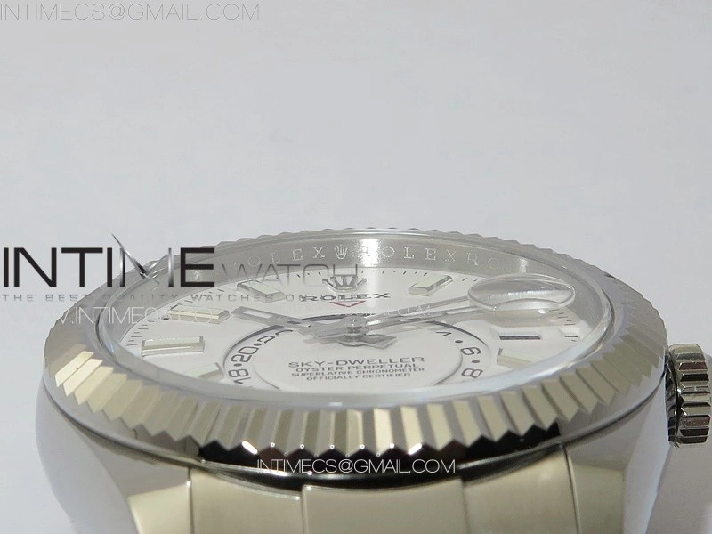 Sky-Dweller 326934 904L SS Noob 1:1 Best Edition White Dial on SS Bracelet Asian 23J to 9001