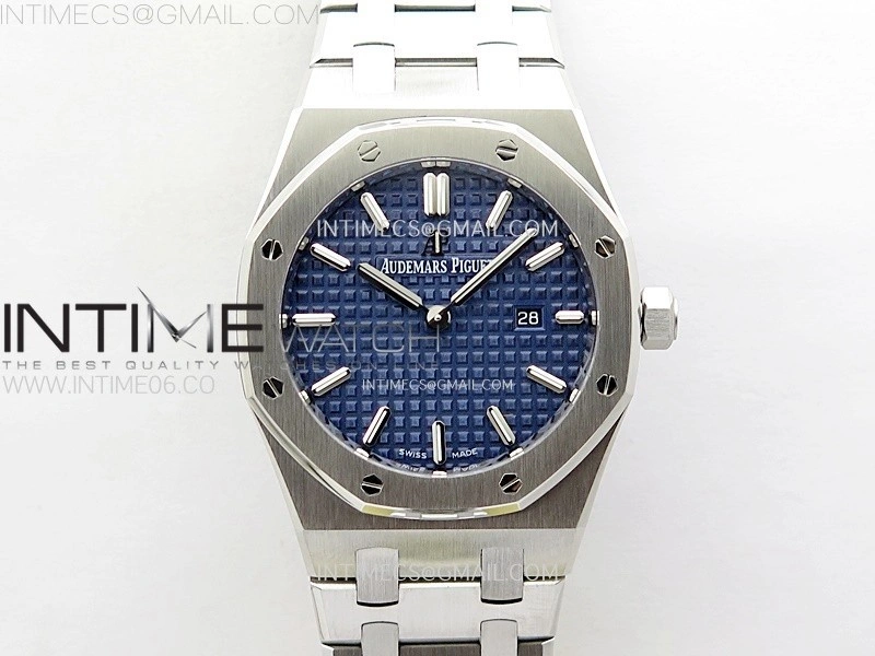 Lady Royal Oak 33mm 67651 SS ZF 1:1 Best Edition Blue Textured Dial on SS Bracelet RONDA Quartz