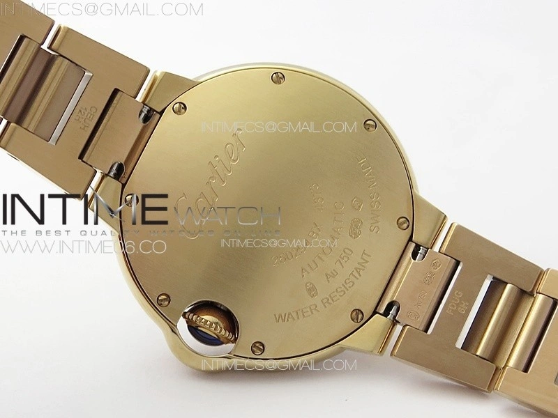 Ballon Bleu 33mm RG 3KF 1:1 Best Edition White Textured Dia Markers Dial on SS Bracelet A076