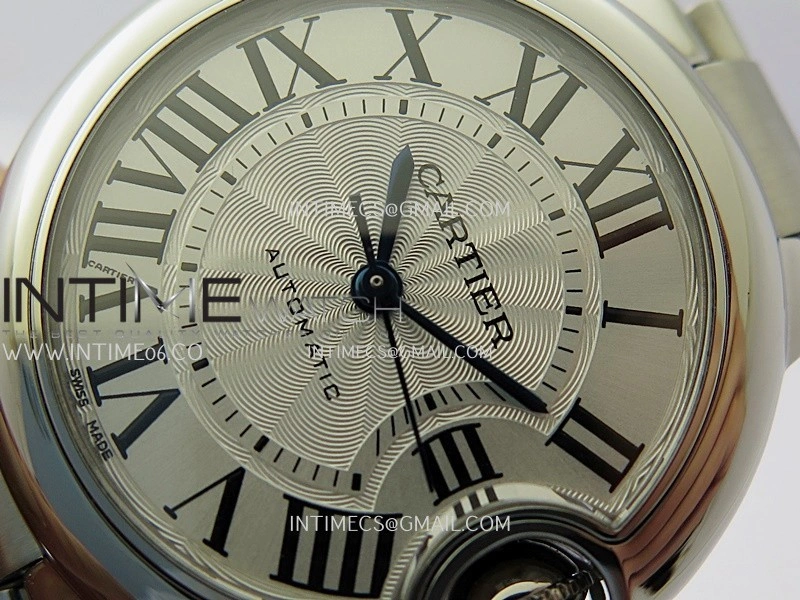 Ballon Bleu 33mm SS AF 1:1 Best Edition White Textured Dial On SS Bracelet Super Clone A1853