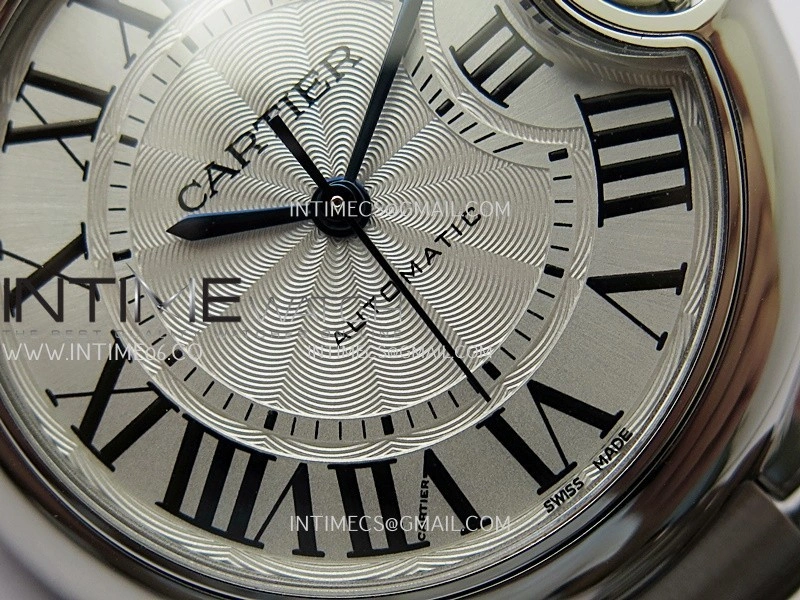 Ballon Bleu 33mm SS AF 1:1 Best Edition White Textured Dial On SS Bracelet Super Clone A1853