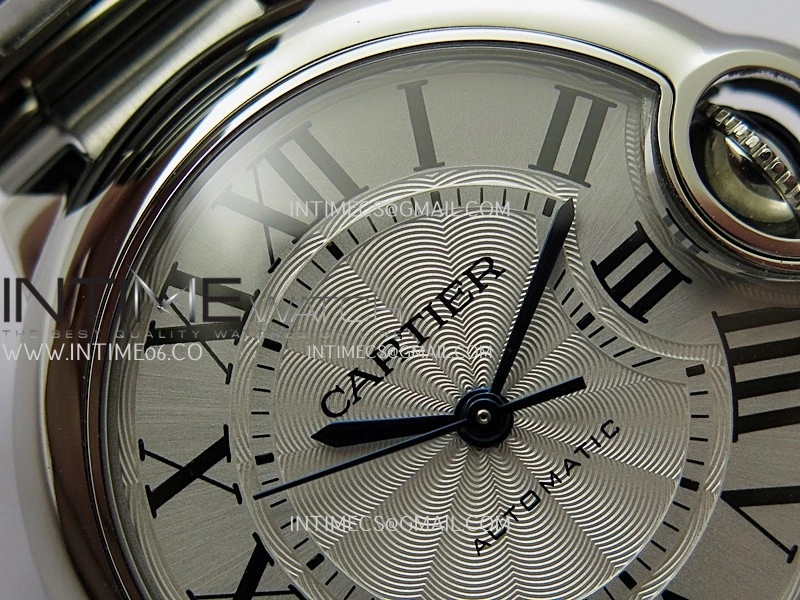 Ballon Bleu 33mm SS AF 1:1 Best Edition White Textured Dial On SS Bracelet Super Clone A1853