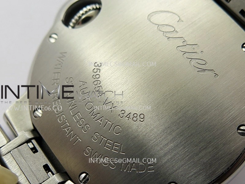 Ballon Bleu 33mm SS AF 1:1 Best Edition White Textured Dial On SS Bracelet Super Clone A1853