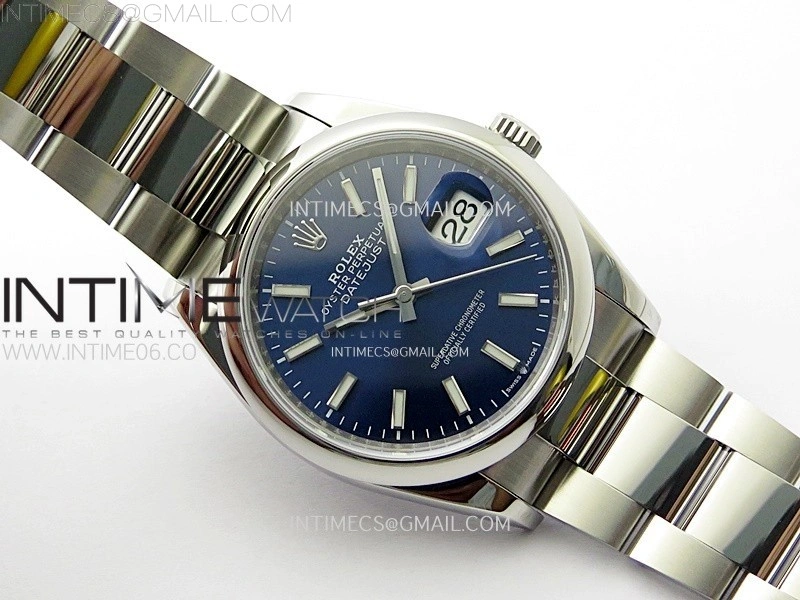 DateJust 36 SS 126200 904L Steel VSF 1:1 Best Edition Blue Dial on Oyster Bracelet VS3235