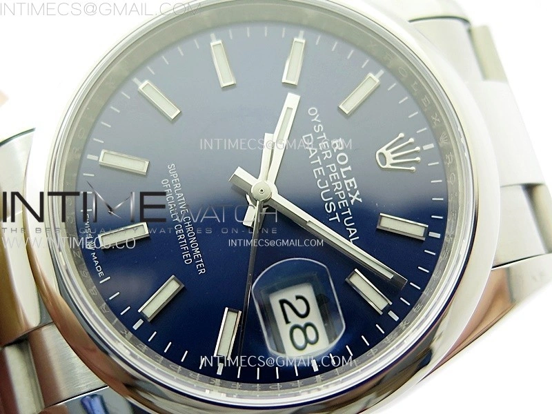 DateJust 36 SS 126200 904L Steel VSF 1:1 Best Edition Blue Dial on Oyster Bracelet VS3235