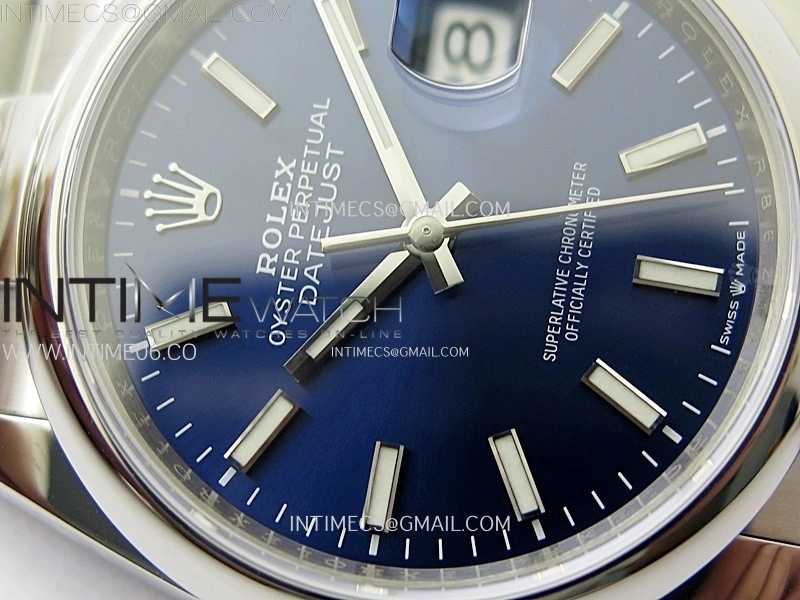 DateJust 36 SS 126200 904L Steel VSF 1:1 Best Edition Blue Dial on Oyster Bracelet VS3235