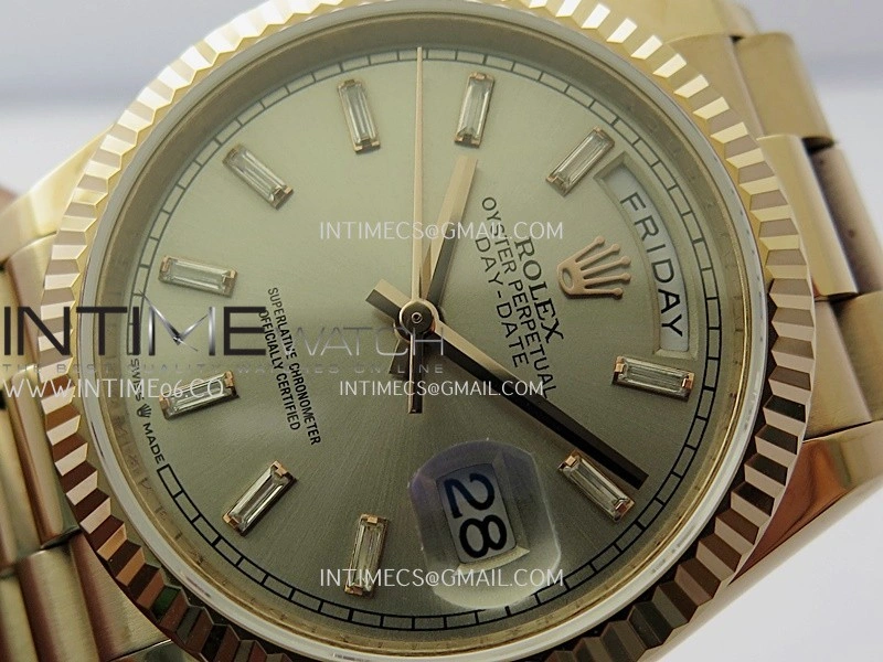 Day Date 128235 36mm RG KF 1:1 Best Edition RG Dial T Diamond Marker On President Bracelet A2836