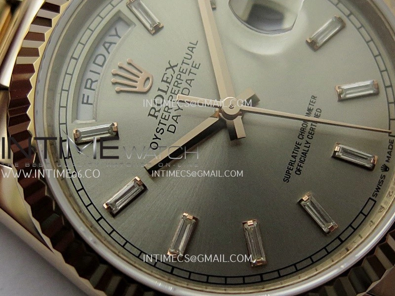 Day Date 128235 36mm RG KF 1:1 Best Edition RG Dial T Diamond Marker On President Bracelet A2836