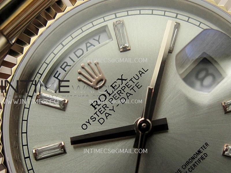 Day Date 128235 36mm RG KF 1:1 Best Edition RG Dial T Diamond Marker On President Bracelet A2836