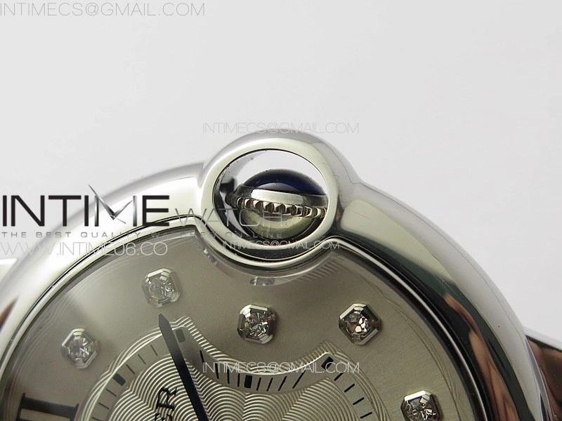 Ballon Bleu 36mm SS 3KF 1:1 Best Edition White Textured Dia Markers Dial on SS Bracelet A076